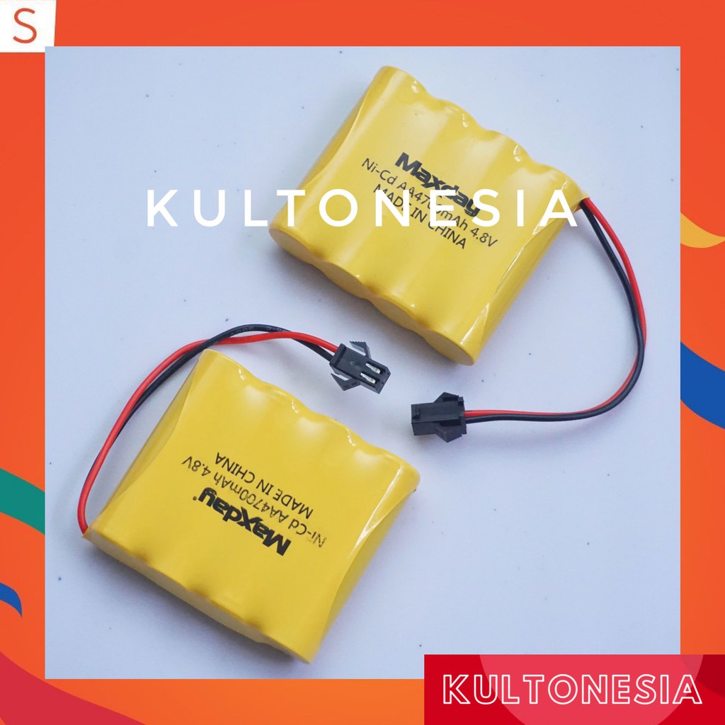 BATERAI RAKIT AA ni.cd 4700 mah - 6800 mah 4.8 VOLT BATERAI MAXDAY UNTUK MOBIL REMOT RC MAINAN REMOTE CONTROL