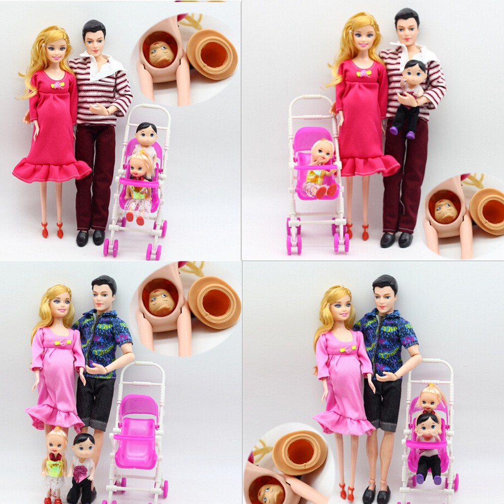 barbie pregnant doll happy family