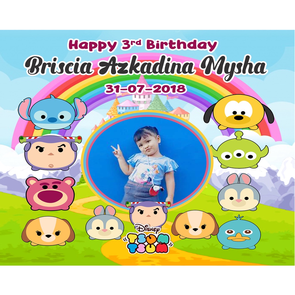 Tas Ultah Custom Murah uk 25x14x23-TSUM TSUM