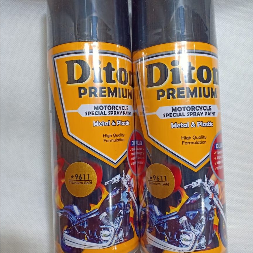 Pilok Pilox DITON Premium 9611* Titanium Gold / Emas - Velg Colours  (400cc / 400ml)