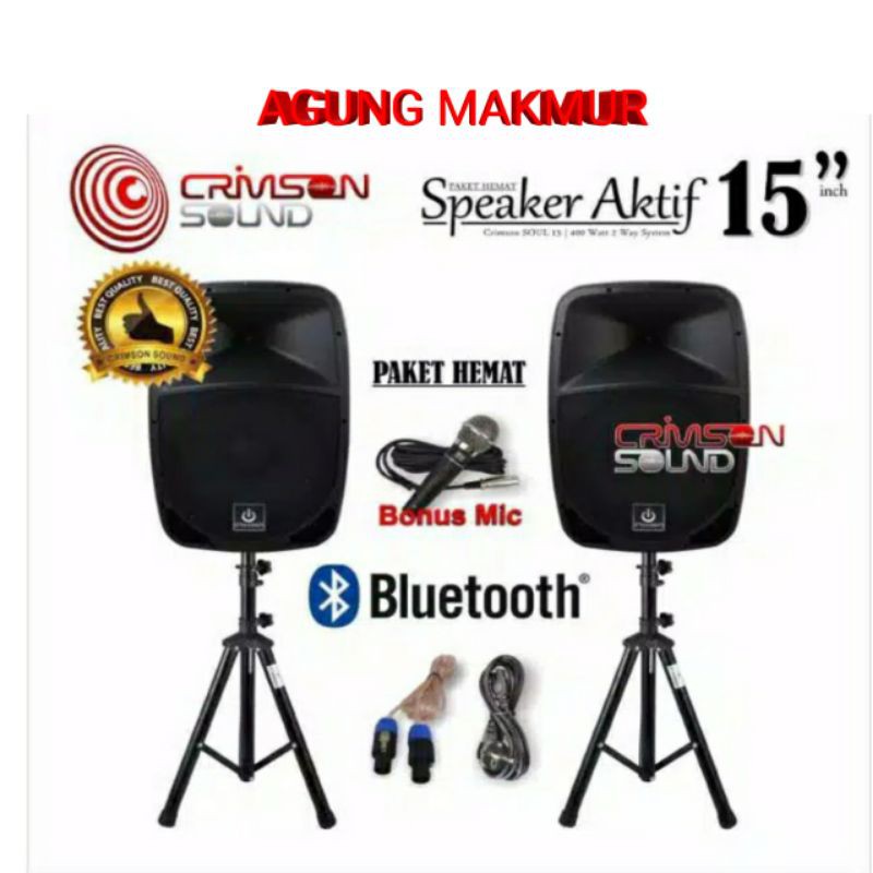 PAKET SPEAKER AKTIF CRIMSON SOUL 15