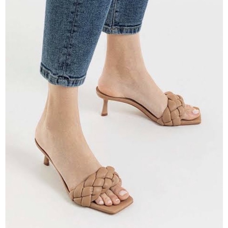 SANDAL WANITA KEKINIAN BRANDED STS SENDAL HEELS BRAIDED STS01 PREMIUM IMPORT
