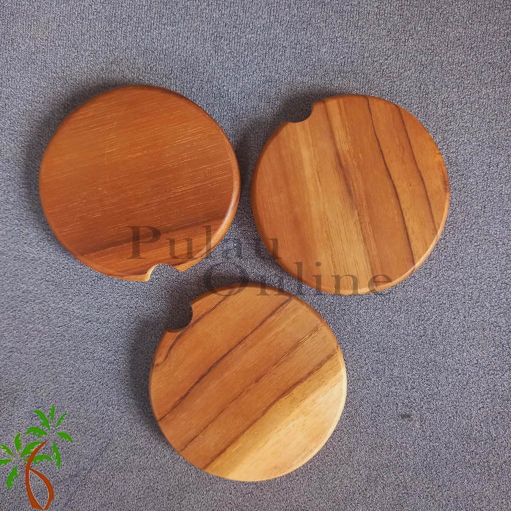 Tutup Gelas Kayu - Wooden Cup Lid Kayu