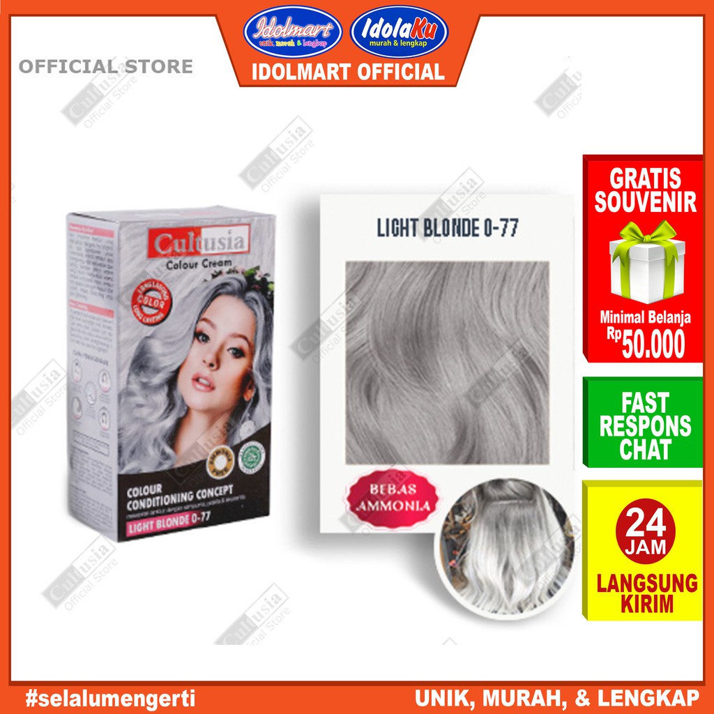 IDOLMART Cultusia Pewarna rambut  Hair Color Light blonde  30 ML - Cultusia Bogor