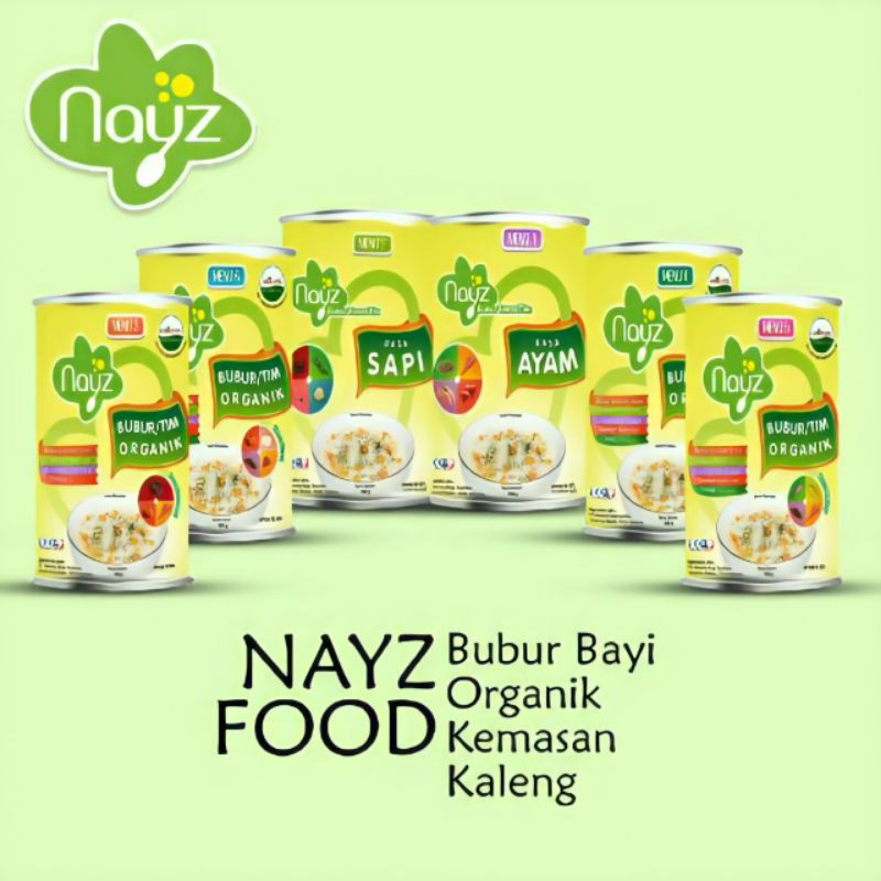 Nayz Bubur Tim Bayi Beras Organik  275g (Kaleng)