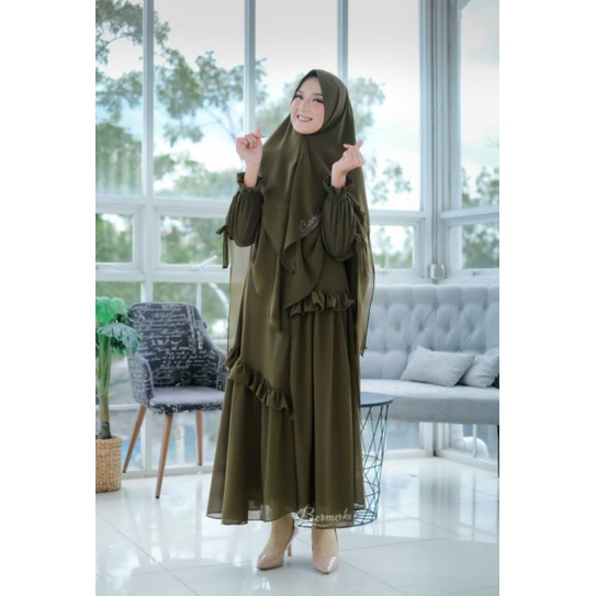 GAMIS SET SYAR'I ORIGINAL BRAND BY BERMERKS SYAR'I TERBARU