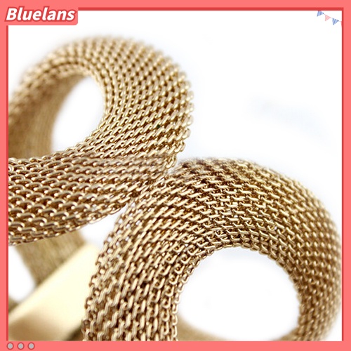 Bluelans Women Cool Fashion Mesh Wide Alloy Spring Cuff Bracelet Jewelry Punk Bangle