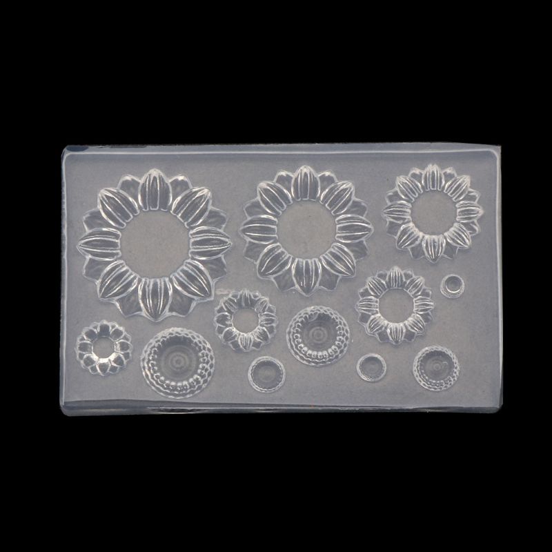 SIY  Slilcone UV Resin Mold Sunflower Earrings Pendant Bracelets Mold Jewelry Tools