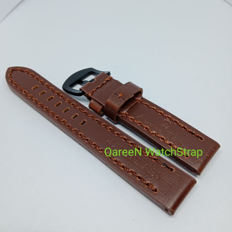 Strap tali jam tangan Alexander Christie 18mm hitam coklat