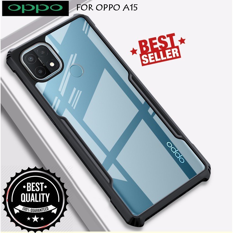 Case OPPO A15 HardCase Shockproof Armor Transparant Casing Premium Handphone