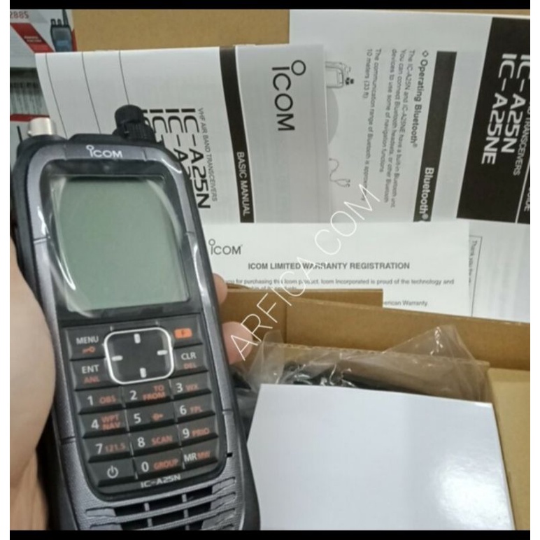 JUAL HT ICOM IC-A25N AIR BAND VHF ORI ICOM AIR BAND IC A25N