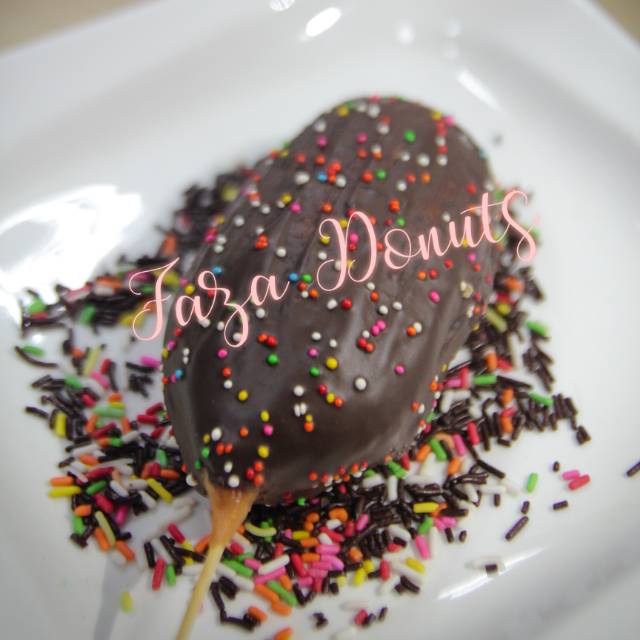 

Donat Paha Ayam Faza Donuts choco Sprinkle - Dijamin empuk enak