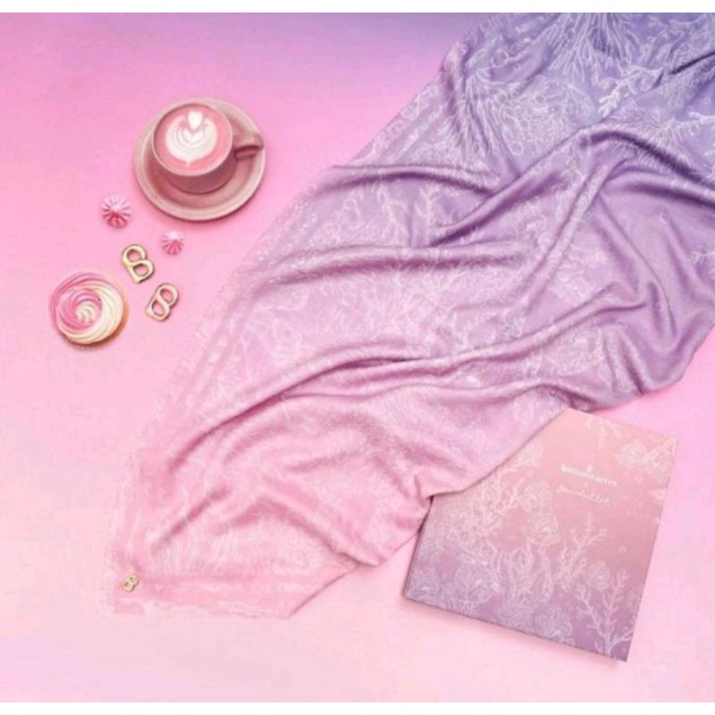 Button Scarve  El Mar Minorca Voal Pinky Sky