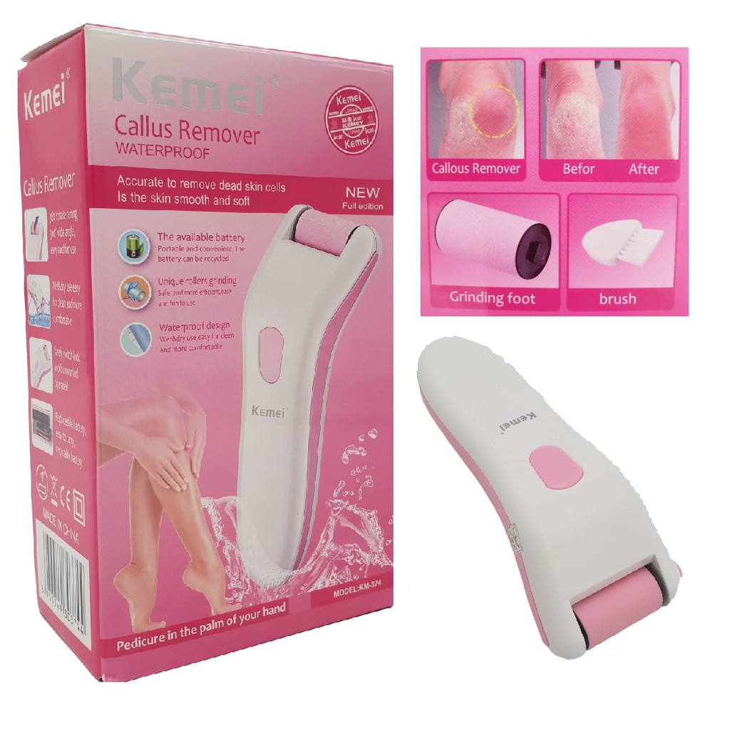 Kemei KM-374 callus remover/ Penghilang Kulit Kasar Kapalan pada kaki/ Menghalus Pembersih Tumit