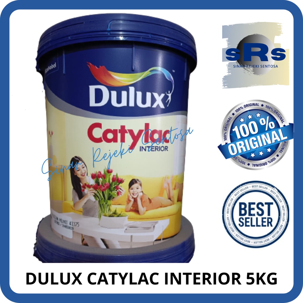 DULUX - CAT TEMBOK DULUX CATYLAC INTERIOR 5 KG BISA PILIH WARNA