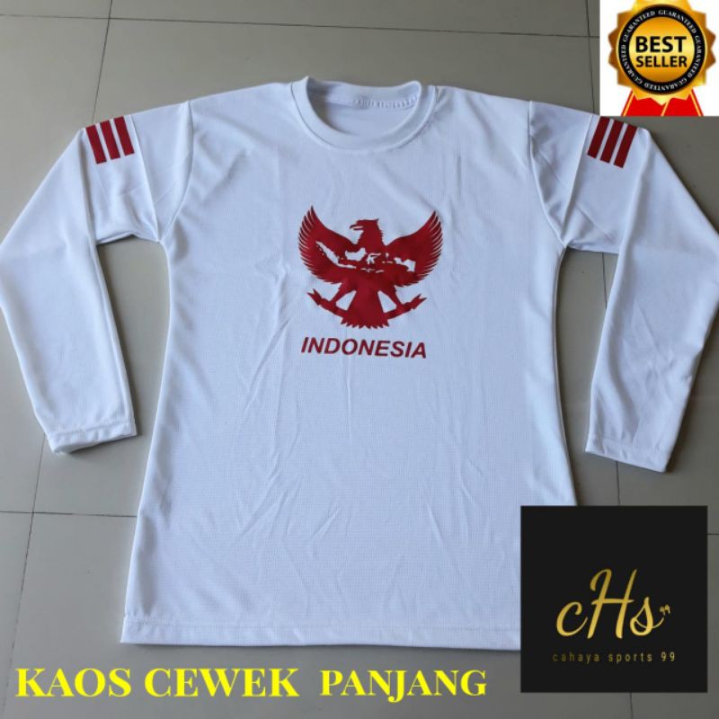 kaos cewek garuda lengan panjang / baju zumba wanita  lengan panjang / kaos senam wanita garuda