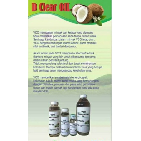 

VCO virgin coconut oil / minyak kelapa murni 100ml