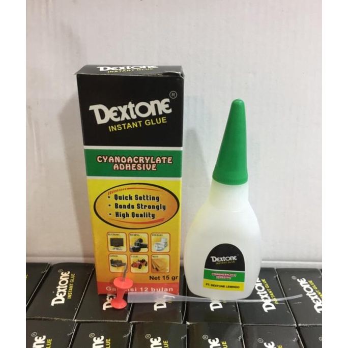 

[[COD]] Lem Korea Dextone/Lem Tetes Dextone/ Instan Glue Dextone ( 1 Box/50btl TERBARU Kode 1408