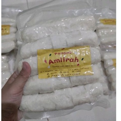 

pempek lenjer besar asli ikan gabus isi 5 , sudah d vacum kendap udara + packing kardus