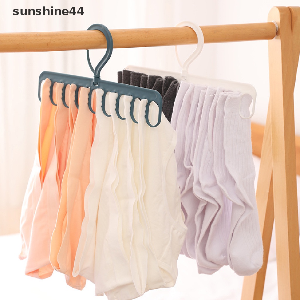 Sunshine Rak Gantung Pengering Kaos Kaki / Pakaian Anti Angin Dengan 9 Lubang