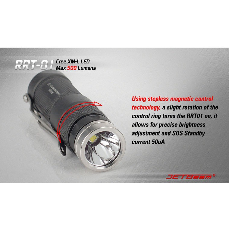 JETBeam RRT-01 Senter LED CREE XM-L2 600 Lumens - Black