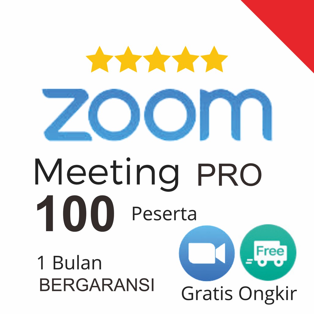 Zoom Pro Meeting Upgrade Zoom 100 Peserta 1 Bulan