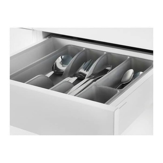 WADAH SMACKERRY BAKI TEMPAT PERALATAN MAKAN / CUTLERY TRAY 31x26cm ABU ABU