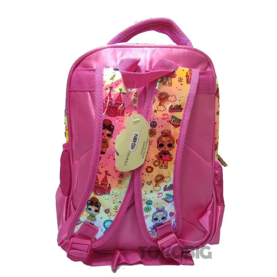 LOL SPRISE Tas Backpack Sequin &amp; Hologram Tas Sekolah TK Anak Perempuan