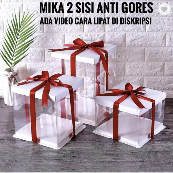 

Cake Box Mika Dus Kue Kotak Kue 22X22 Cm Transparant Pet 085