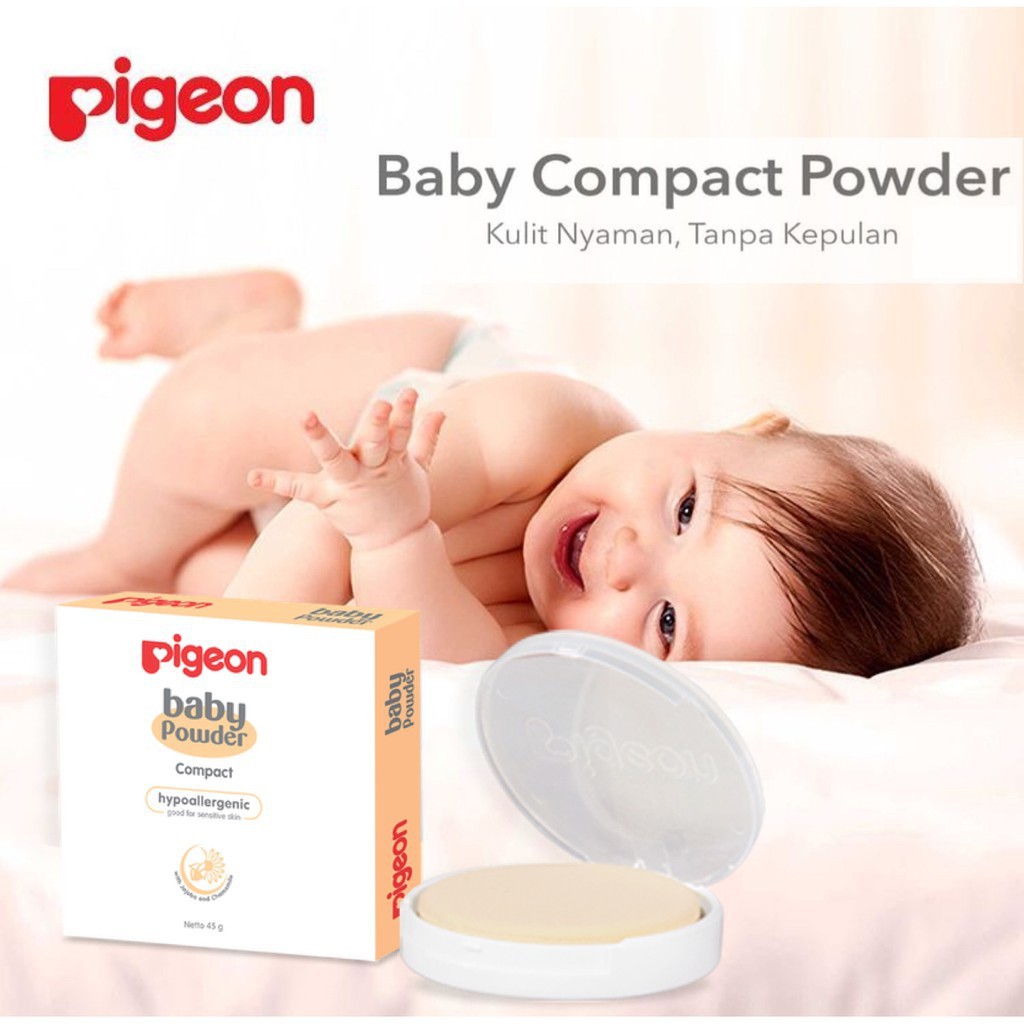 Pigeon Bedak Padat Bayi / Baby Powder Compact Chamomile with case 45gr