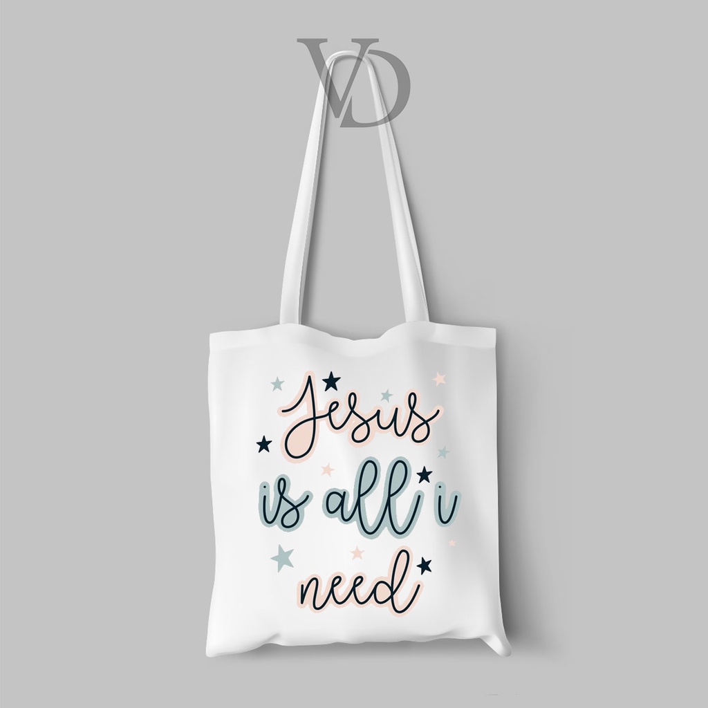 TOTE BAG BAHAN KANVAS QUOTES BIBLE / CHRISTIANS QUOTES/ AESTHETIC TOTEBAG / TAS BELANJA KEKINIAN