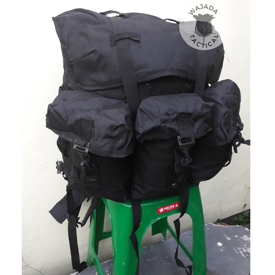 Ransel Tempur Hitam Brimob Tas Ransel Hitam Polri