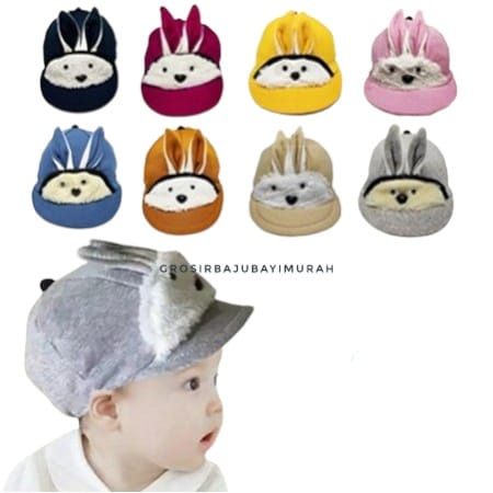 topi bayi MOTIF KELINCI / TOPI LEBAH perlengkapan bayi baru lahir