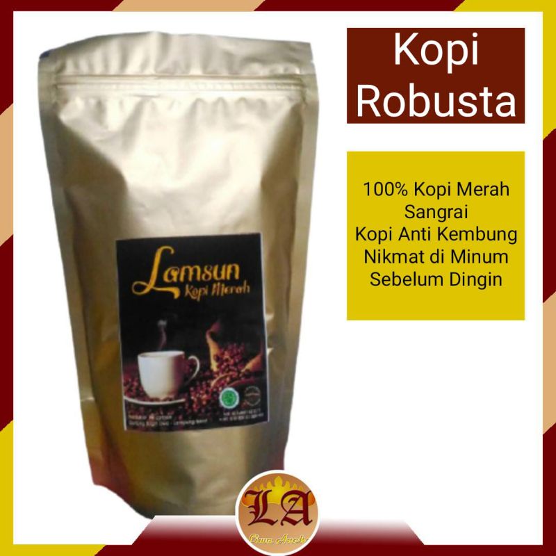 

Kopi Lampung Asli Petik Merah anti Kembung 250gr