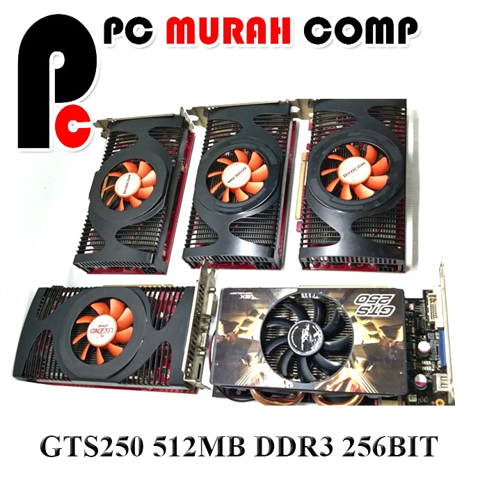 VGA NVIDIA GEFORCE GTS250 512MB 256BIT DDR3 Merk Seragam