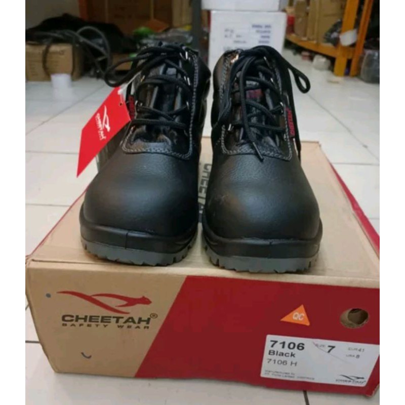 SEPATU SAFETY CHEETAH 7106 HITAM ORIGINAL BARU