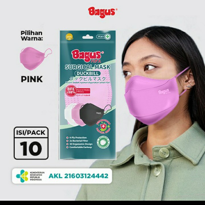 MASKER BAGUS SURGICAL DUCKBILL SACHET ISI 10 W-21275