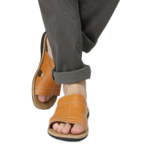 Sandal Pria Kulit Asli Rasheda GR 41 Kokop Slide All Size