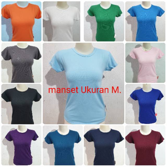 Meygrosir spandex manset kaos dalaman M.dan L.tgn pendek