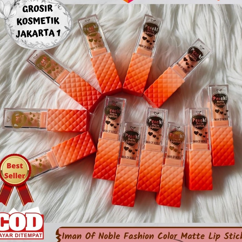 COD/Best Seller Iman Of Noble Fashion Color Matte Lip Stick - Lip Stick Seri Nude - LipStik Nude Mur