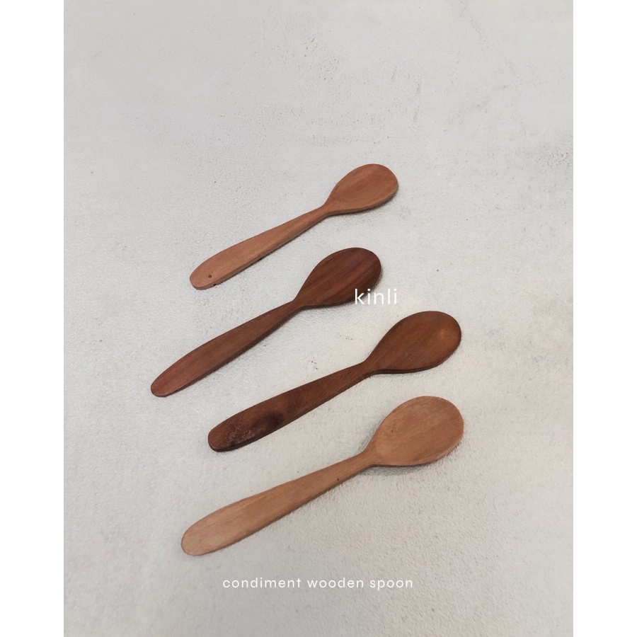 sendok kayu mini wooden spoon sendok kayu garam lada bumbu condiment