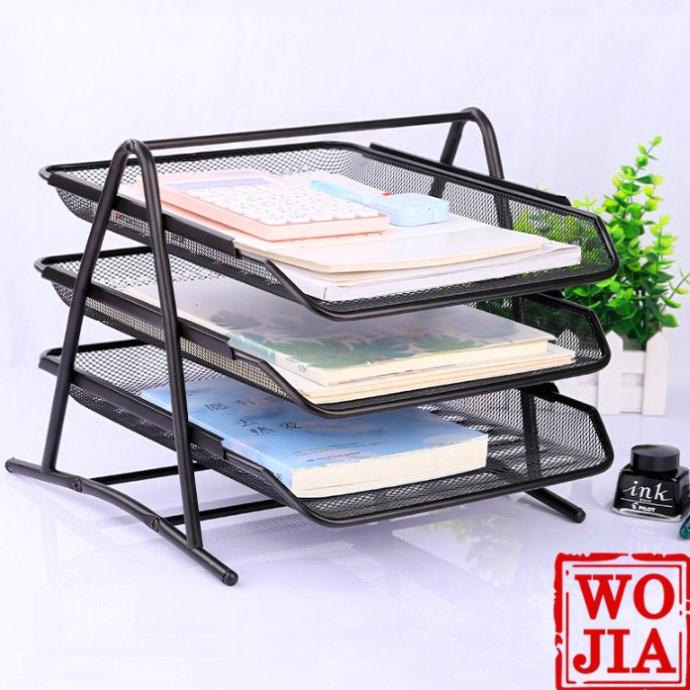 

[[COD]] Rak Kertas Dokumen Surat 3 Susun / Paper Document Letter Tray 3 Tier TERJAMIN Kode 110