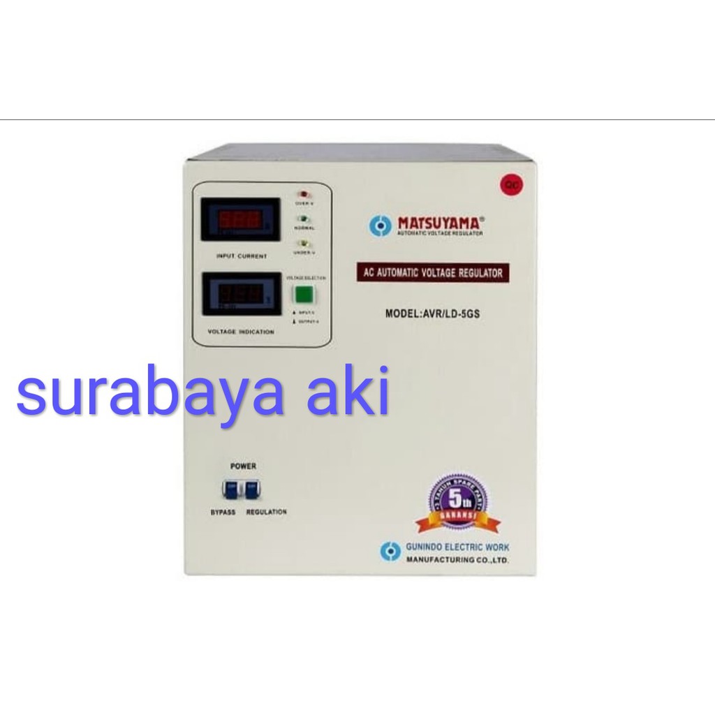 MATSUYAMA Stabilizer 5 KVA - LD 140V 1P STAVOLT 5000VA  AVR  STAVOL 5000va MATSUYAMA 5GS matsuyama 5000 VA 5000 va