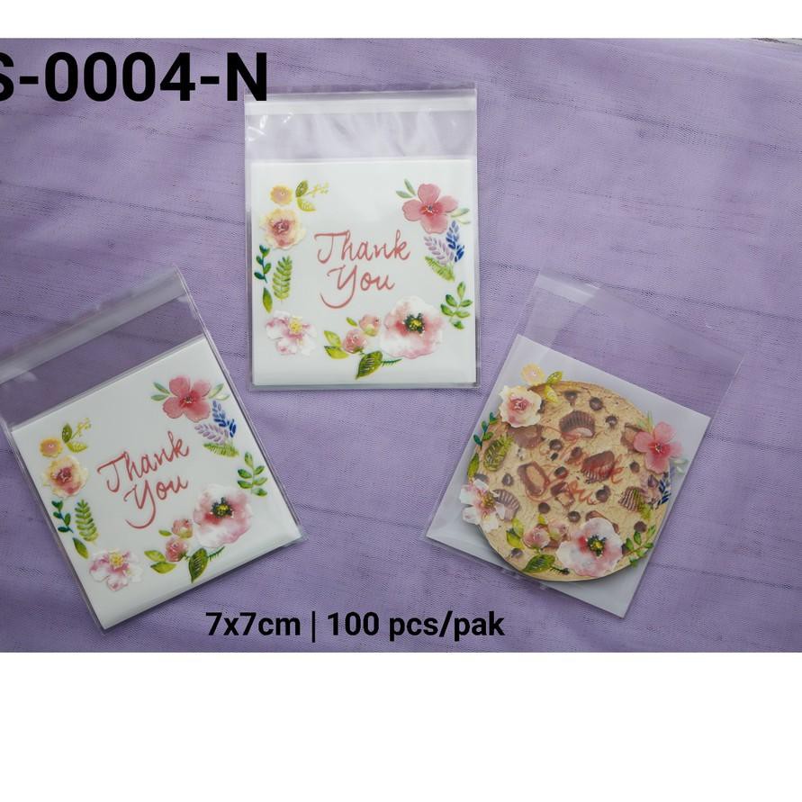 

Diskon Khusus PLS-0004-N Packaging plastik cookies K motif bunga thank you