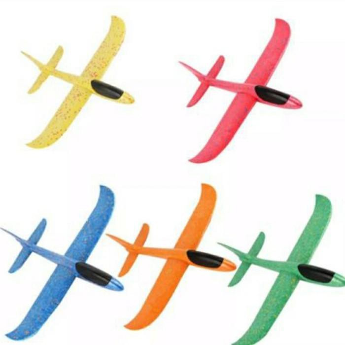 Pesawat Glider Gabus Foam / Mainan Edukasi Pesawat Terbang Anti Pecah