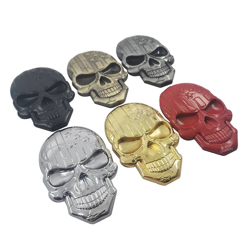 1 X Metal America Skull Logo Car Motor Decorative  Emblem Badge Sticker Decal Harley