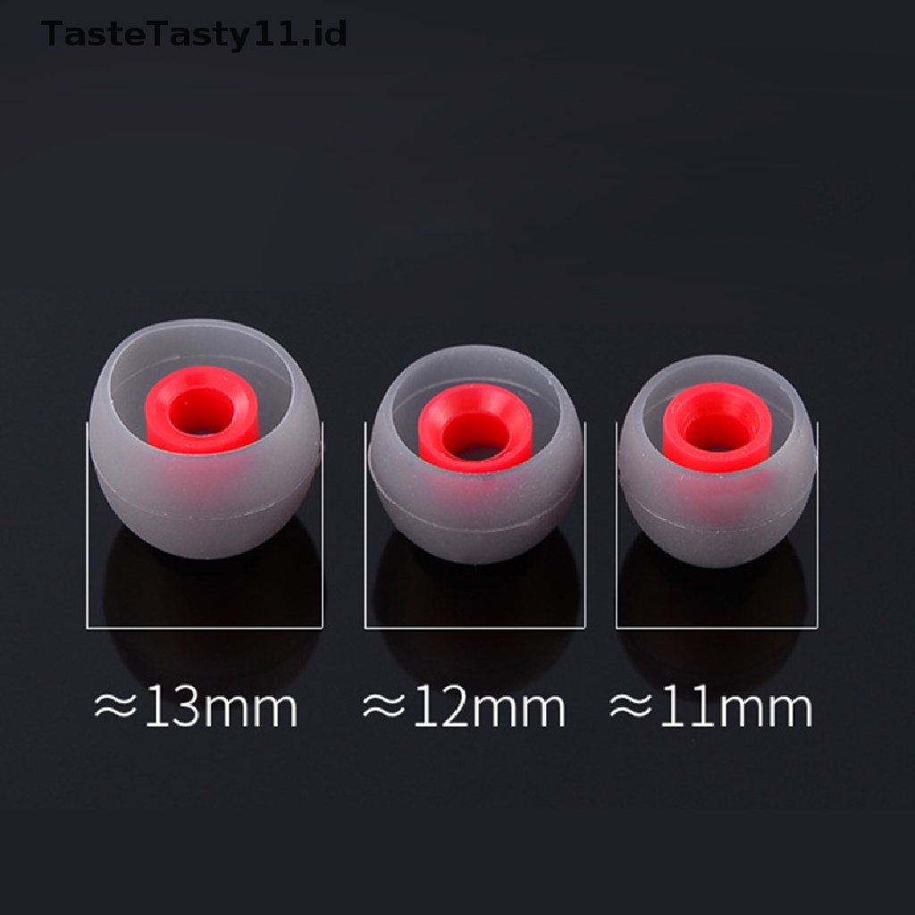 10pcs Eartips Noise Isolating Bahan Silikon Ukuran S M L Untuk Headphone