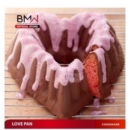 Cetakan Loyang Kue Bolu Aluminium Tebal Anti Lengket - Love Pan BMW