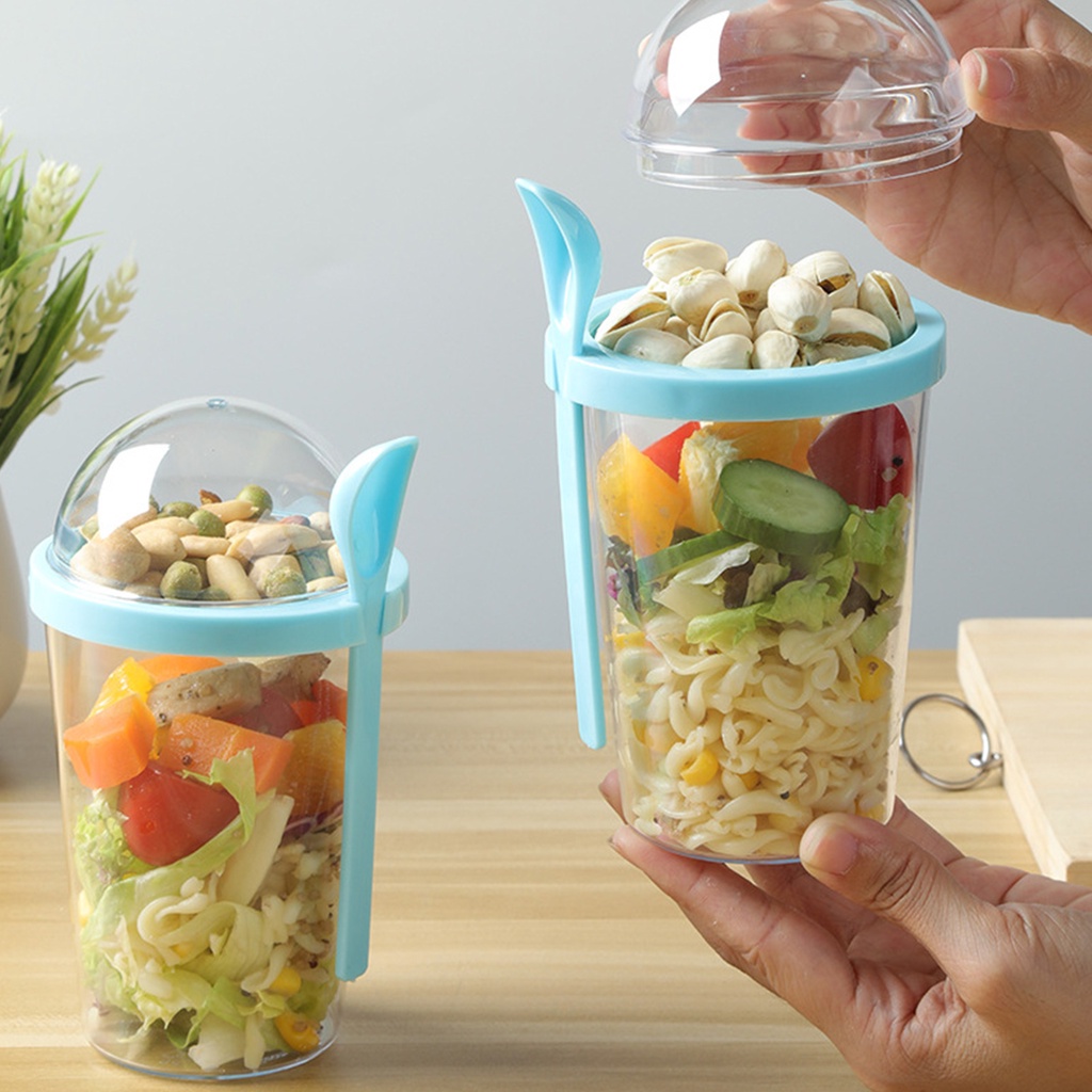 Botol Salad / Oats Kapasitas Besar 400ml Portable