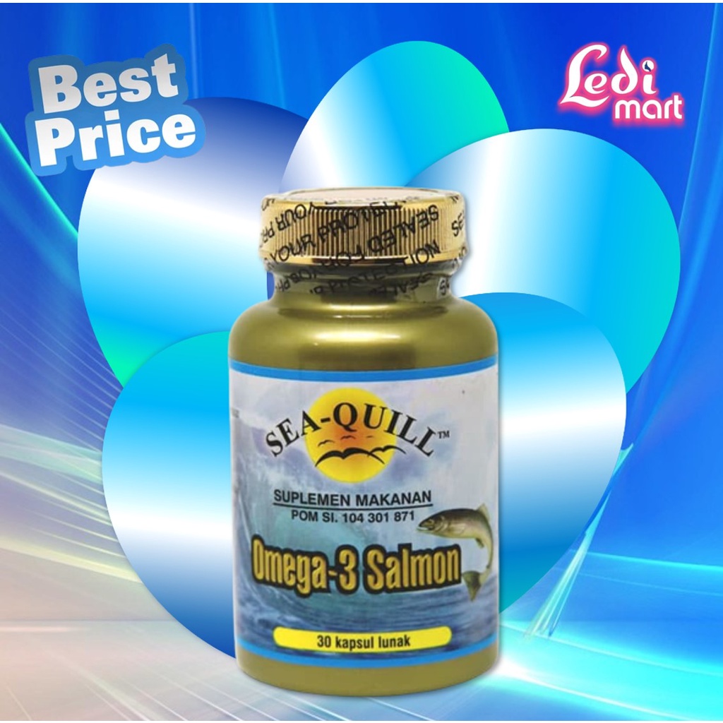 Sea-Quill Omega 3 Salmon Isi 30s / Sea Quill Seaquill Vitamin Kolesterol Jantung / LEDI MART